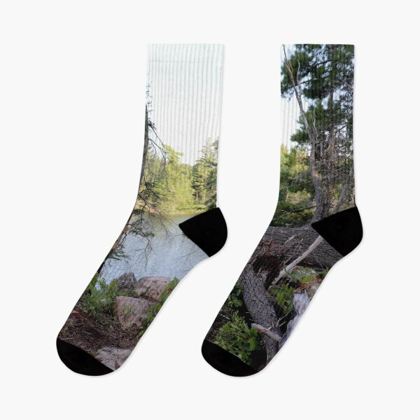 Item preview, Secret Bushcraft Fishing Camp Site - Trees, Lake, & Rocks designed and sold by SeguinM.