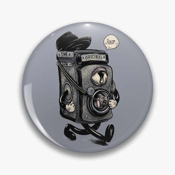 Item preview, Shoot RAW - Time Traveler Old Fashioned Film Camera | Never too Old to Rock | Kids Mask | Backpack | Whimsical Old Cartoon Style Design, World Photo Day 2020 designed and sold by Any Color Designs.