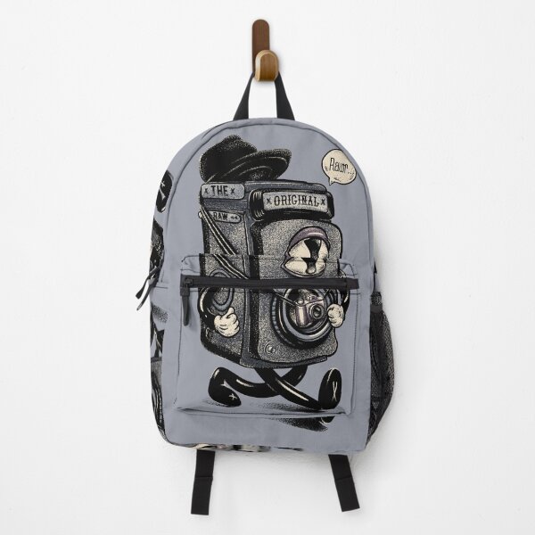 Item preview, Shoot RAW - Time Traveler Old Fashioned Film Camera | Never too Old to Rock | Kids Mask | Backpack | Whimsical Old Cartoon Style Design, World Photo Day 2020 designed and sold by Any Color Designs.