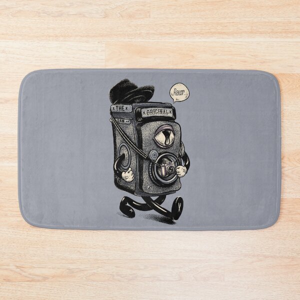 Item preview, Shoot RAW - Time Traveler Old Fashioned Film Camera | Never too Old to Rock | Kids Mask | Backpack | Whimsical Old Cartoon Style Design, World Photo Day 2020 designed and sold by Any Color Designs.