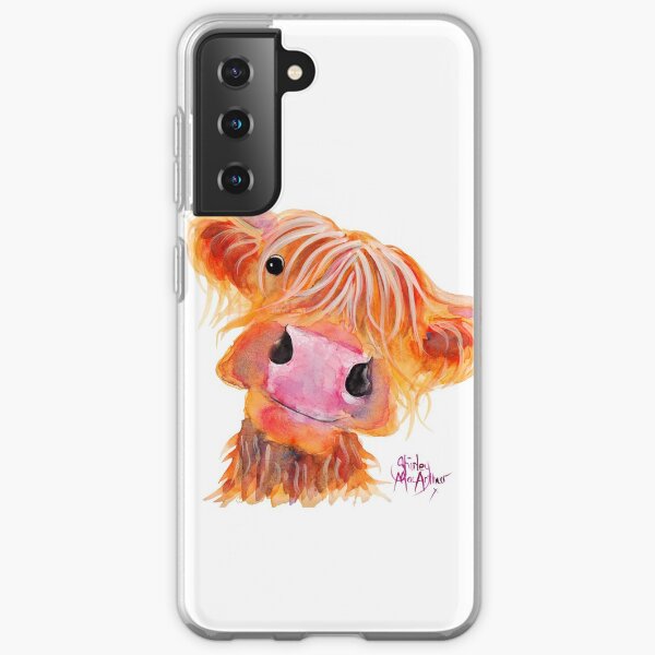 Highland Cow 'NESSIE' from Original Painting by Shirley MacArthur Samsung Galaxy Soft Case