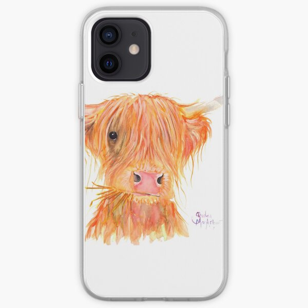 SCOTTISH HIGHLAND COW 'FERGUS' By Shirley MacArthur iPhone Soft Case