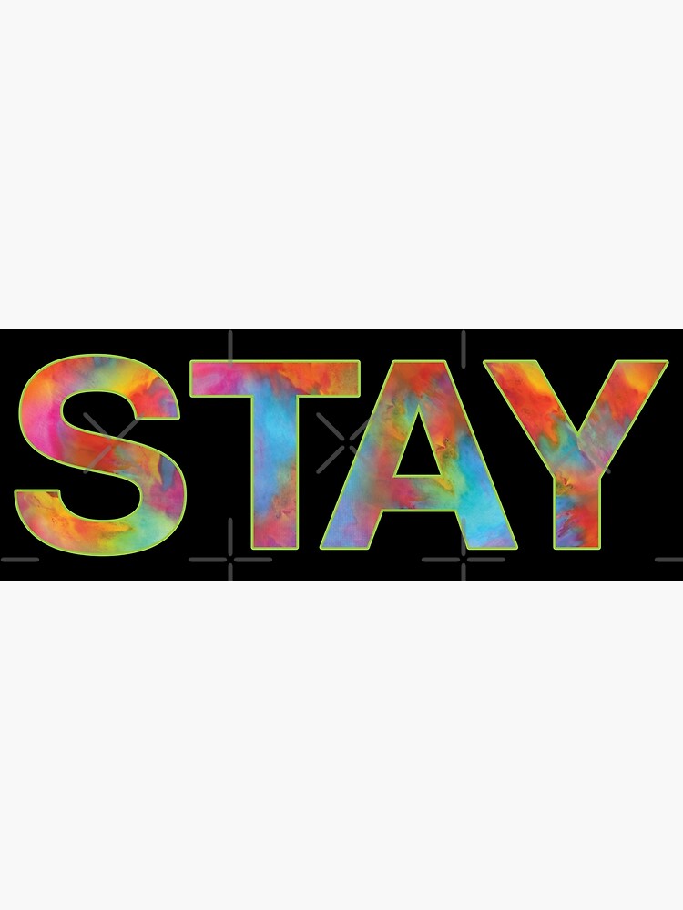 STRAY KIDS - Stay Quote Text PASTEL RAINBOW Sticker for Sale by SugarSaint