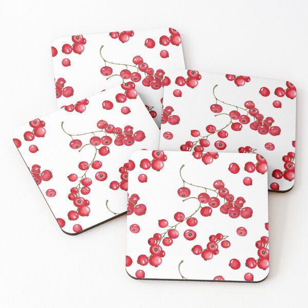 Item preview, Aerial seamless pattern with bunches of red currants designed and sold by AsyaTury.
