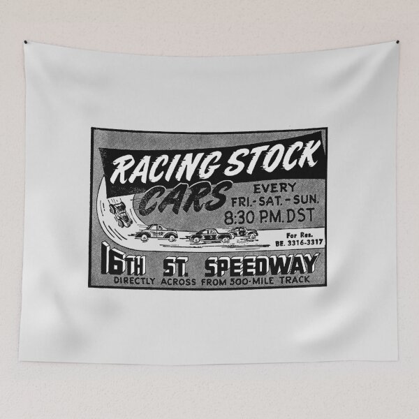Item preview, RACING STOCK CARS - 60s POSTER designed and sold by ThrowbackAds.