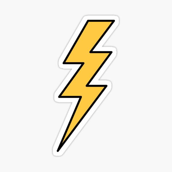 Lightning Bolt Stickers for Sale