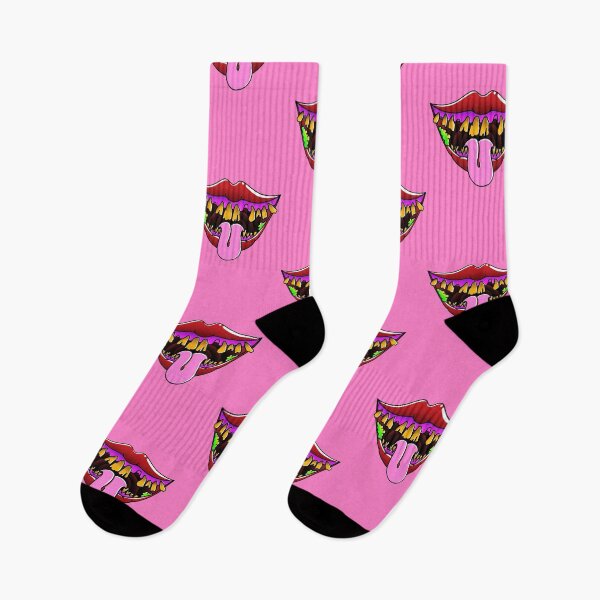 Item preview, Baby pink Funny mouth, tongue and funny teeth design designed and sold by LPdesigns2020.