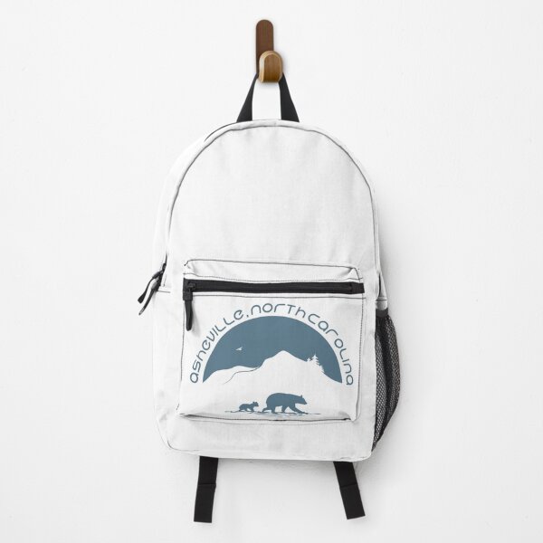 Item preview, Asheville, NC - Mountains & Black Bears - Greyblue On White designed and sold by Serena's Asheville Merch.