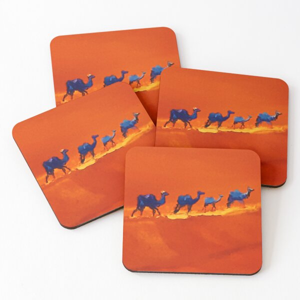 Item preview, Orange and blue. Camels and the Desert. Four Seasons designed and sold by ElenaGalaxyArt.