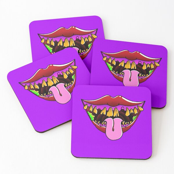 Item preview, Purple Funny mouth, tongue and funny teeth design designed and sold by LPdesigns2020.