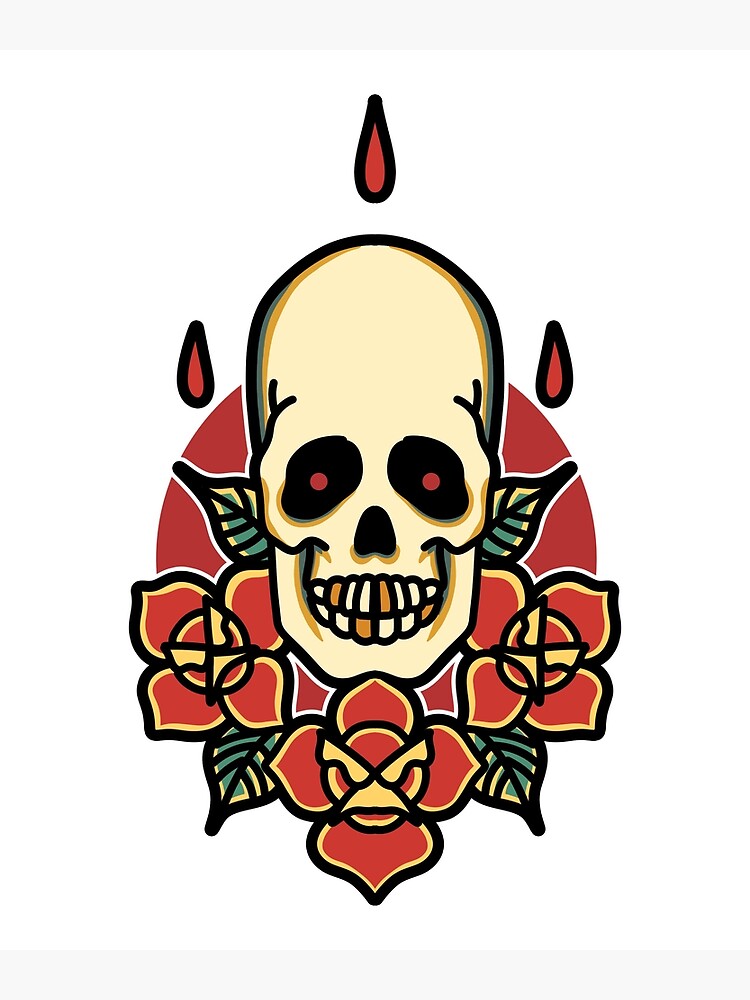 Skull and Anchor Traditional Tattoo Flash :: Behance