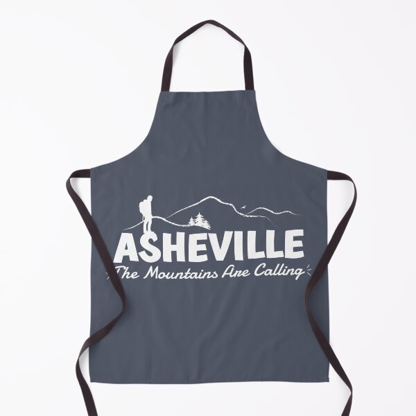 Item preview, Asheville Hiking - White on Bluegrey designed and sold by Serena's Asheville Merch.