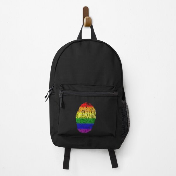 Item preview, Rainbow Flag Fingerprint Lesbian Gay Bisexual Transgender designed and sold by Creekman Designs.