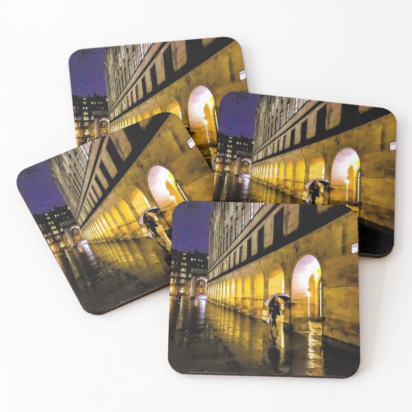 Item preview, A rainy night in St Peter's Square Manchester, England designed and sold by SarahStephensPh.