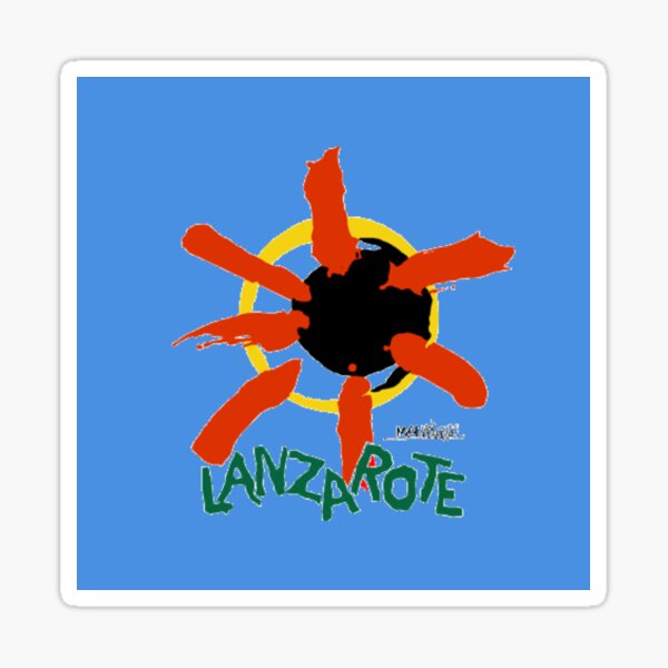 Item preview, Lanzarote Manrique Sun Volcano Symbol (Blue) designed and sold by iCimages.net.