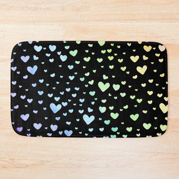 Item preview, Kawaii Black Rainbow Hearts  designed and sold by graphicmeyou.
