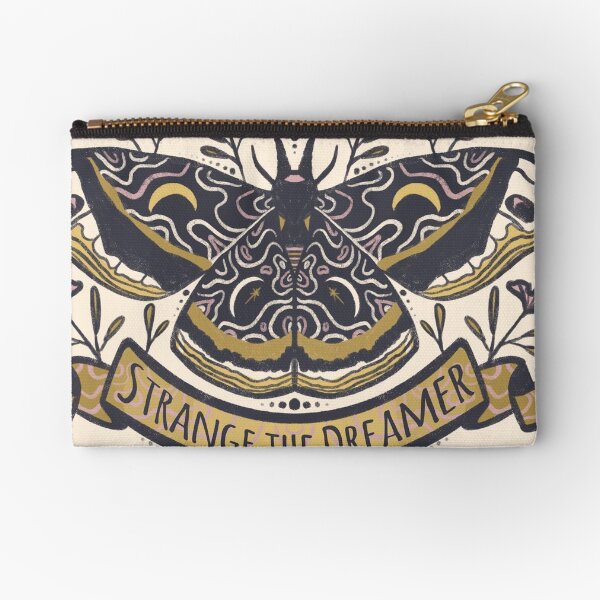 Strange the Dreamer Moth Zipper Pouch