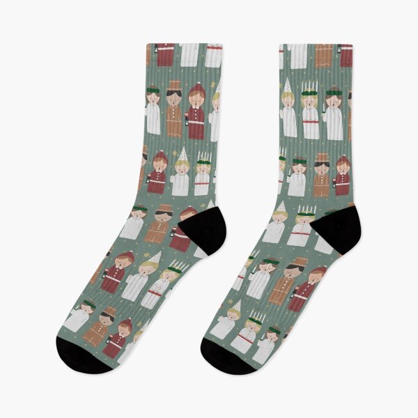 Item preview, Cute cartoon kids at Saint Lucy at Christmas pattern designed and sold by EngineerGoC.