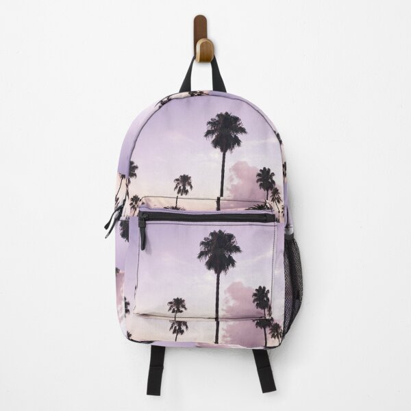 Item preview, Palm trees on pastel pink and purple sky in Barcelona, Spain designed and sold by Milanicole.