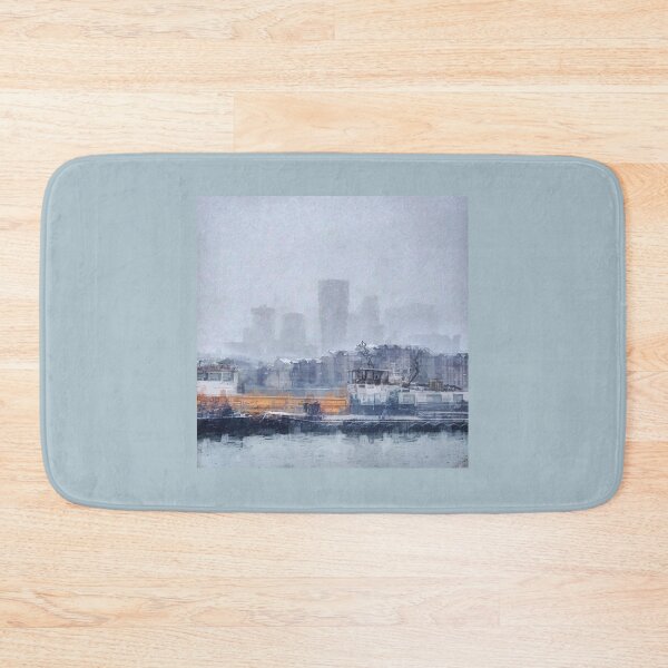 Artikelvorschau, London - Canary Wharf im Nebel entworfen und verkauft von 72artteam.
