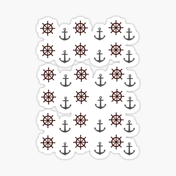 Item preview, Ship Wheel and Anchor Pattern designed and sold by BarrowmanAngel.
