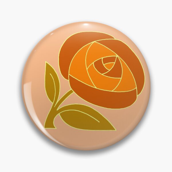 Item preview, Retro Seventies style rose flower orange designed and sold by aapshop.
