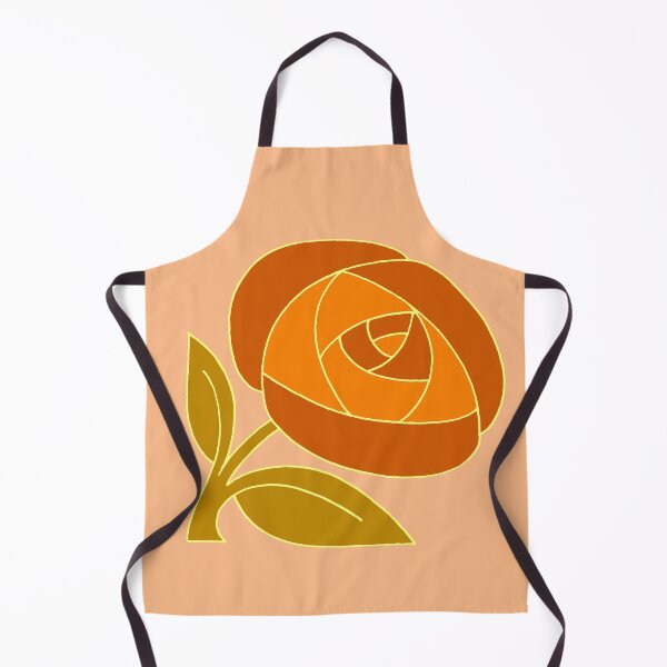 Item preview, Retro Seventies style rose flower orange designed and sold by aapshop.