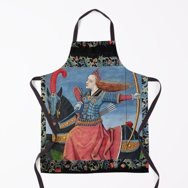 Item preview, PRINCESS PENTHESILEA HORSEBACK, RED THISTLES FLORAL designed and sold by BulganLumini.