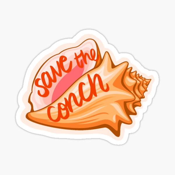 Item preview, SAVE THE CONCH designed and sold by tambi-designs.
