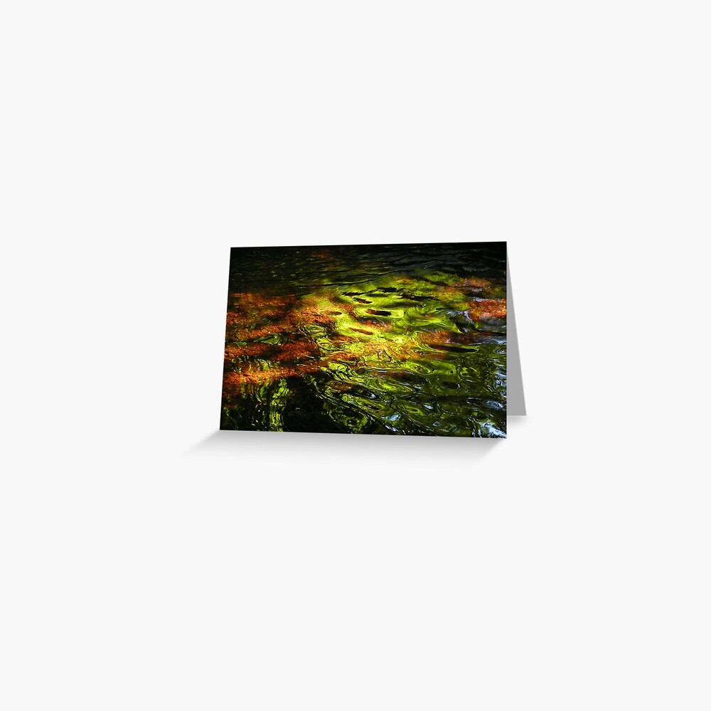 Stream Water Abstract Greeting Card