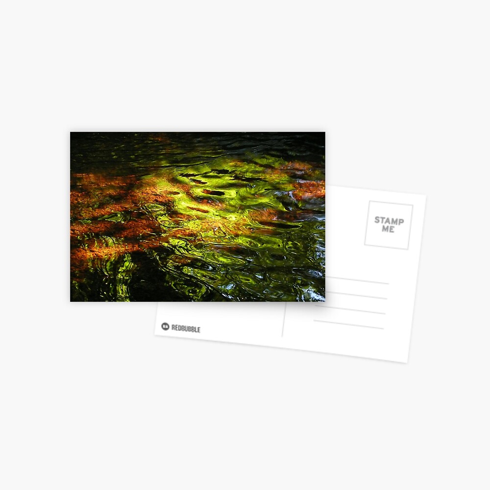 Stream Water Abstract Postcard