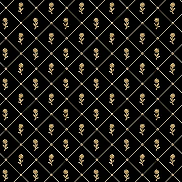 Artwork thumbnail, Gold Rose Pattern by RougeAtelier