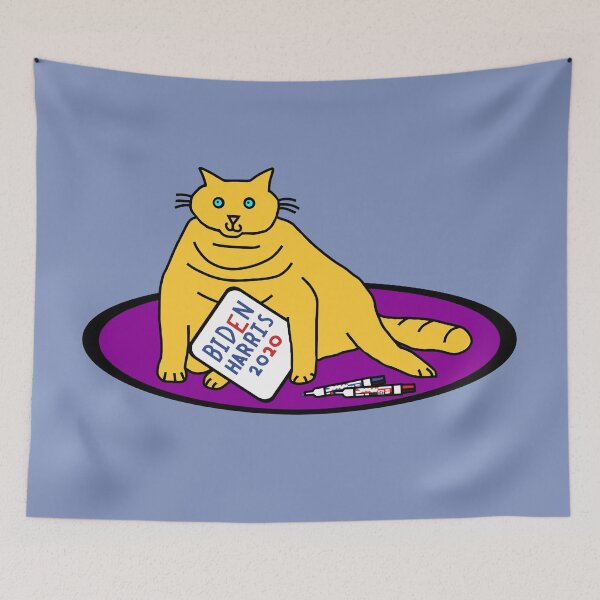 Item preview, Chonk Cat with Biden Harris Sign designed and sold by ellenhenry.