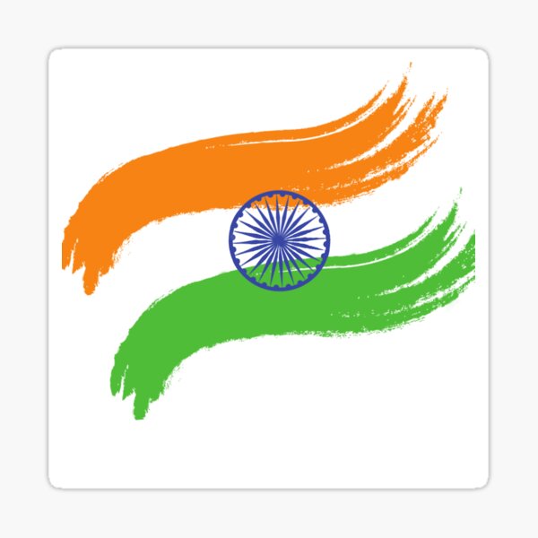 "Indian flag" Sticker by Teesgeek Redbubble