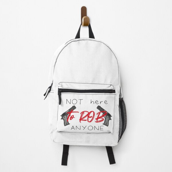Item preview, Not Here To Rob Anyone Simple Funny Quote With Guns Graphic illustration designed and sold by MerchSpot.