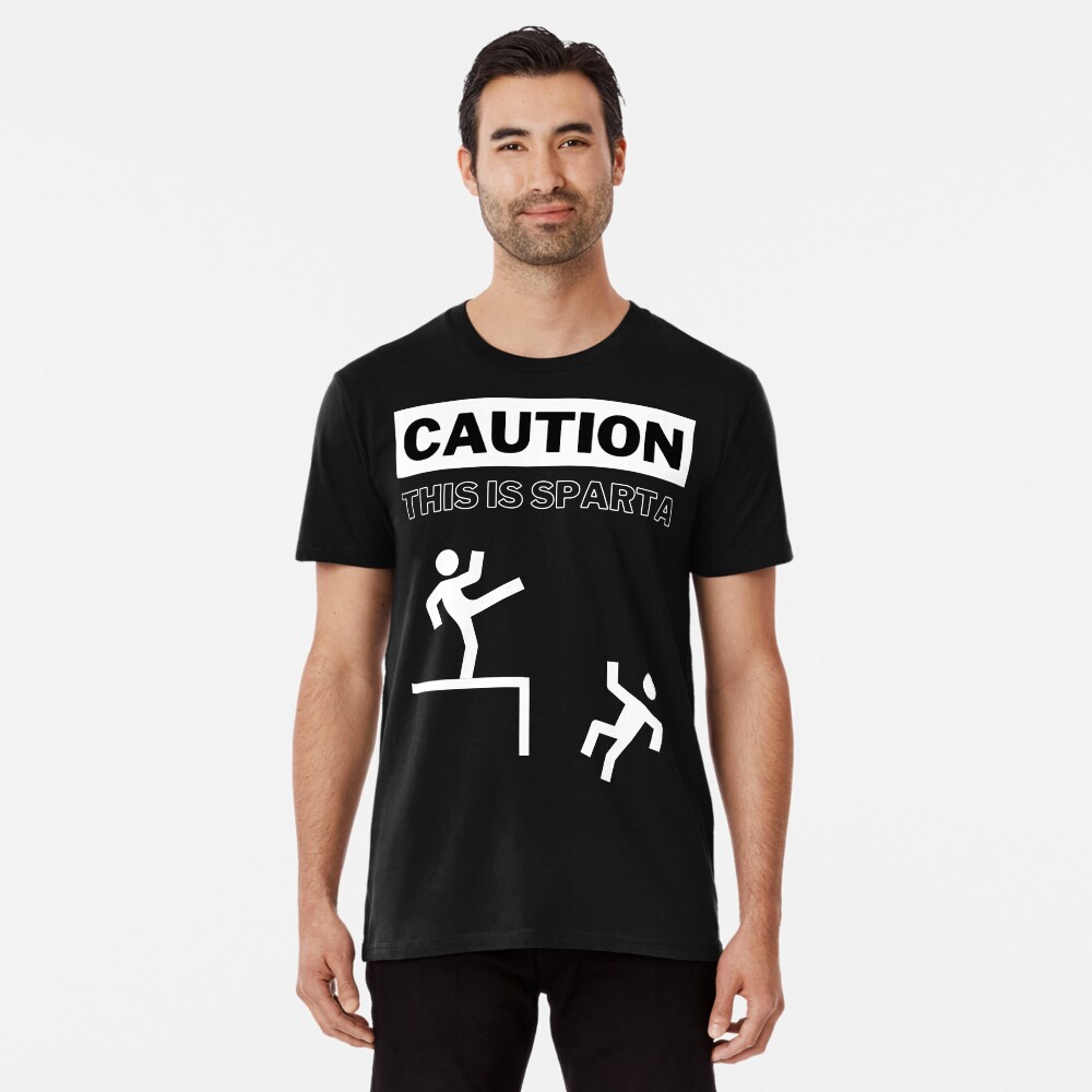 Spartans Caution this is spartan' Men's Premium T-Shirt