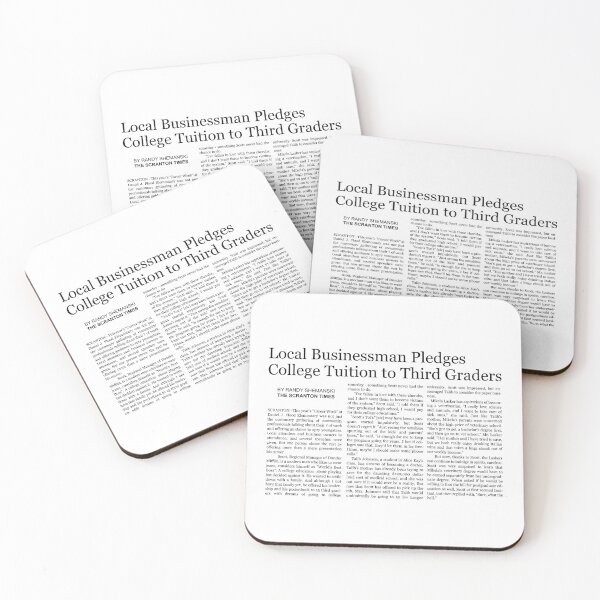 Item preview, Local Businessman Pledges College Tuition (The Office Scott's Tots) designed and sold by minimalanimal.