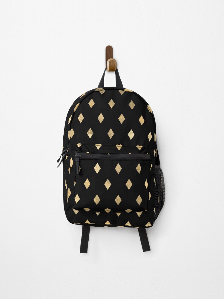 Thumbnail 1 of 3, Backpack, Gold Diamond Geometric Pattern designed and sold by RougeAtelier.