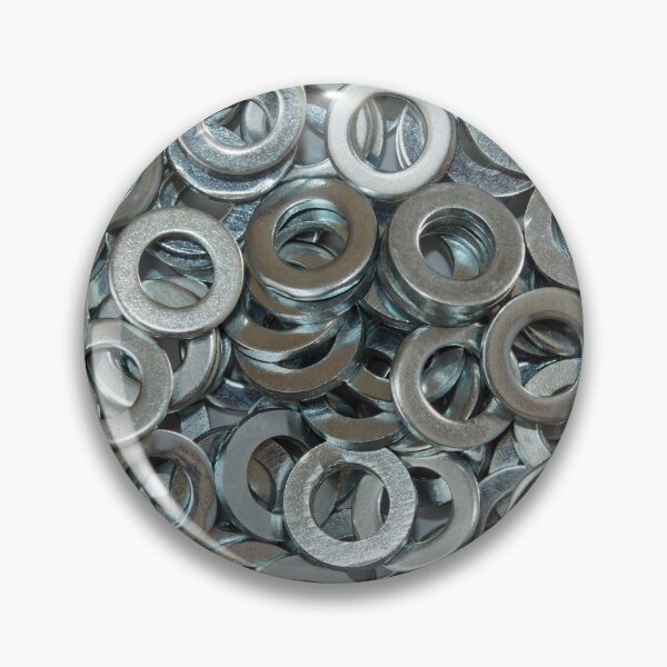 Item preview, Metal Washers Close Up Overhead designed and sold by MarkUK97.