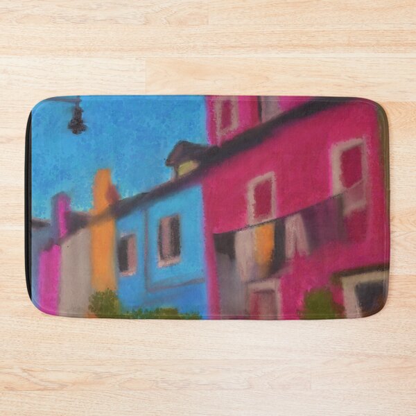 Item preview, Pink Colourful Italian Houses  designed and sold by spooks draws.