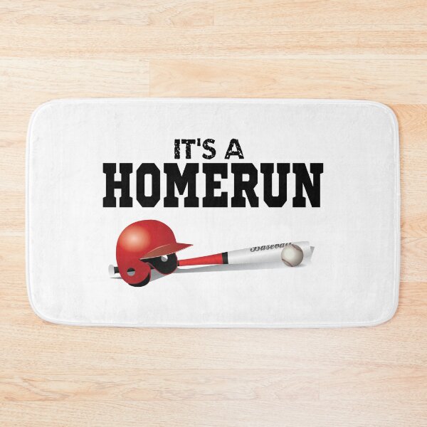 Item preview, It's A Homerun, With Baseball Helmet And Baseball Bat designed and sold by 4AllTimes.