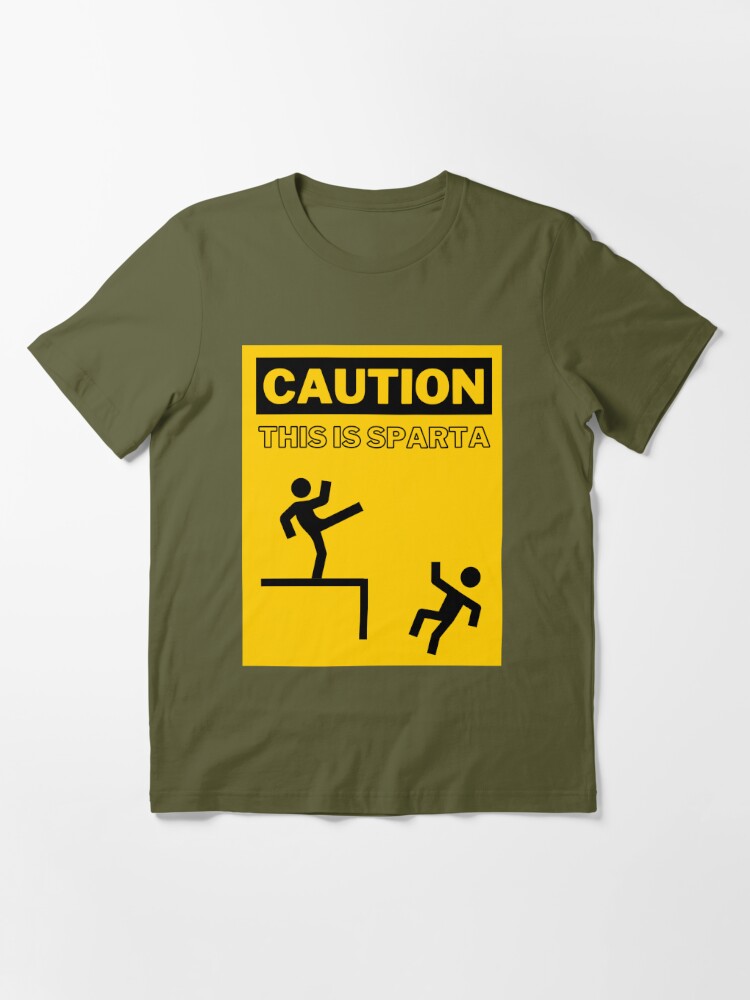 Caution This Is Sparta Cool T-shirt Funny Tee Shirt Spartan T