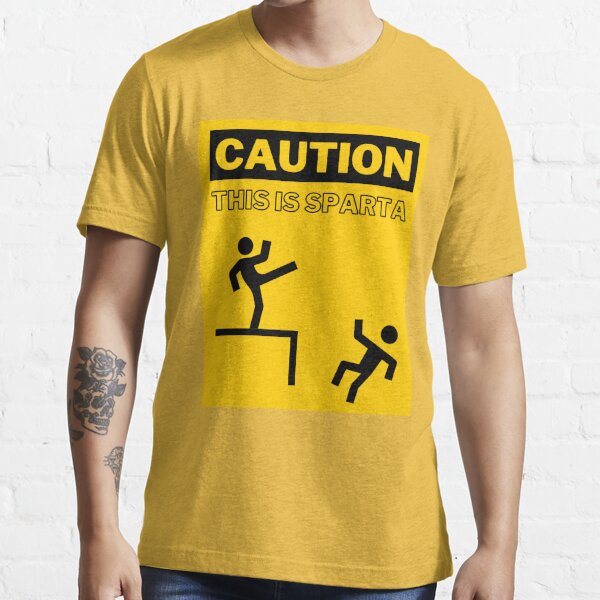 Caution This Is Sparta Cool T-shirt Funny Tee Shirt Spartan T