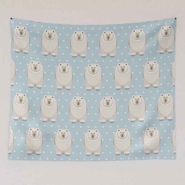 Item preview, Polar bear blue pattern designed and sold by EngineerGoC.