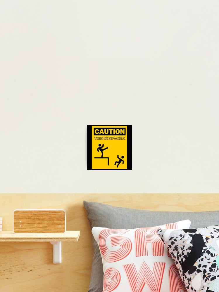 Caution This Is Sparta Funny Sign 8 x 12 Aluminum Metal Sign