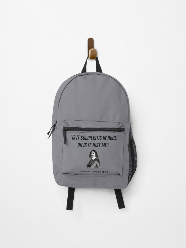 Funny Philosophy Major Student Teacher Descartes Philosopher Backpack for  Sale by TheCreekMan