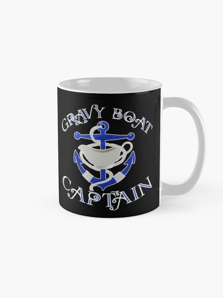 "Gravy Boat Captain Funny Gravy Lovers Boat Anchor with Anchor Rope Maritime Design" Coffee Mug