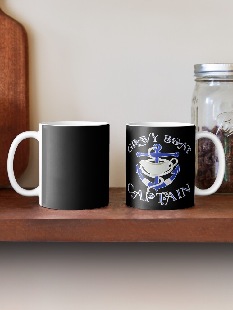 "Gravy Boat Captain Funny Gravy Lovers Boat Anchor with Anchor Rope Maritime Design" Coffee Mug