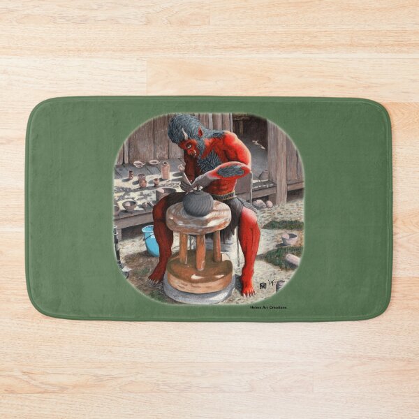 Item preview, Oni Making Japanese Pottery Realistic Art designed and sold by HelmsArt.