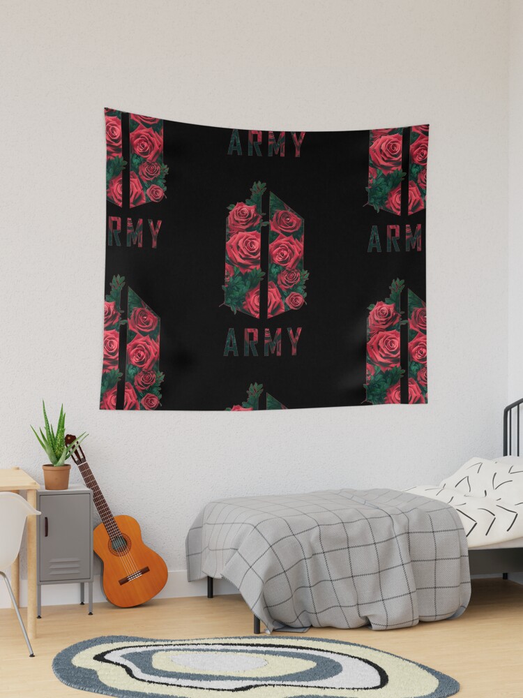 BTS Army logo (rose texture flowers) | Kpop Army | RM, Suga